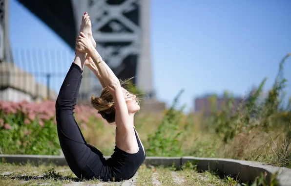 Girl, pose, flexibility, Sam