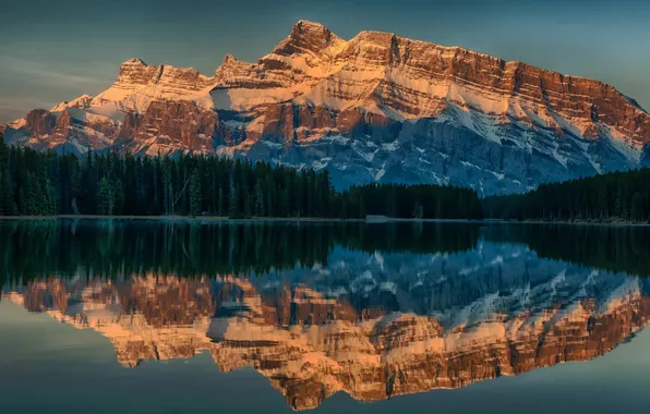 Picture landscape, mountains, Alberta, Canada, Anthracite