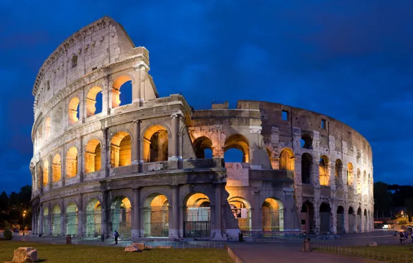 Picture the sky, the evening, Rome, Colosseum, Italy, Colosseum, Rome