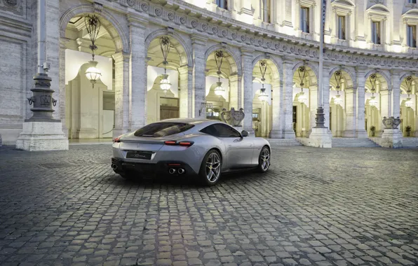 Italy, Ferrari, supercar, rear view, Roma, 2020