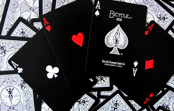 Card, casino, 4 aces