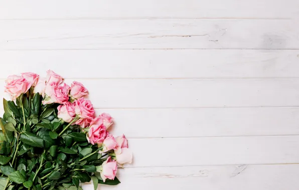 Picture flowers, roses, bouquet, pink, buds