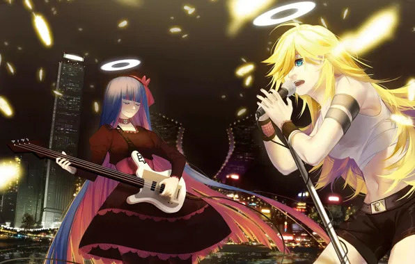 Music, girls, anime, art, halo, Panty & Stocking with Garterbelt, Trus'ko, Chalco and the Holy …
