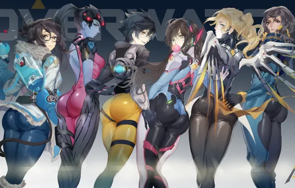 Smile, weapons, girls, wings, art, mei, tracer, overwatch