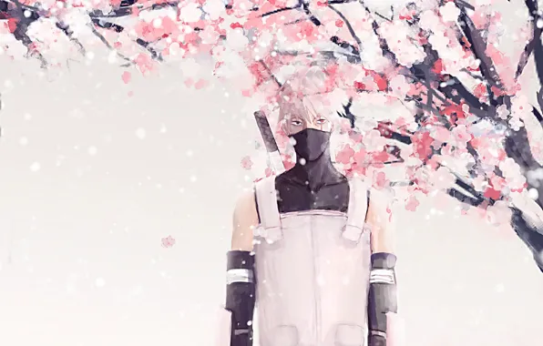 Naruto, art, hatake kakashi, shinobi, anbu