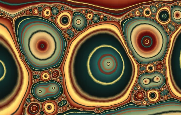 Picture line, circles, colored, agate