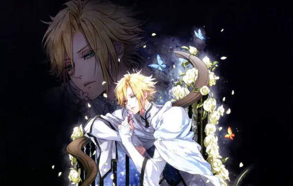 The game, anime, guy, Queen of the Flowers