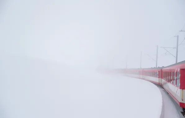 Picture fog, background, train