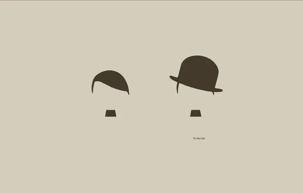 Picture hat, Chaplin, Hitler