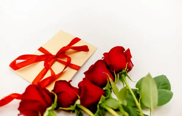 Picture gift, roses, tape, red, red, March 8, flowers, romantic