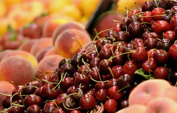 Berries, fruit, peaches, cherry