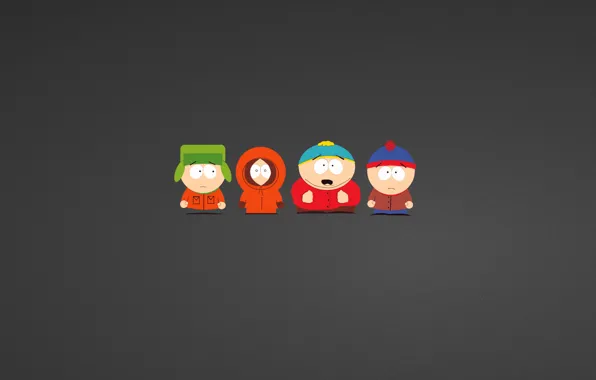 Picture South Park, South Park, Stanley (Stan) Marsh, Kenneth (Kenny) McCormick, Eric Theodore Cartman, Kyle Broflovski