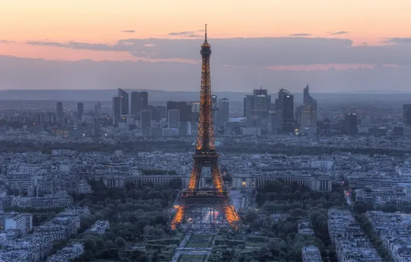 France, Paris, building, panorama, Eiffel tower, Paris, France, Eiffel Tower