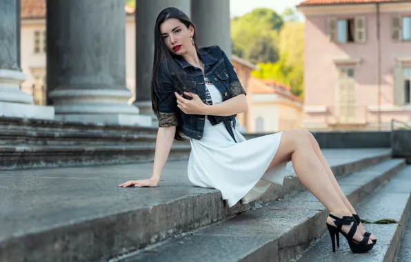 Model, steps, dewushka, Carola