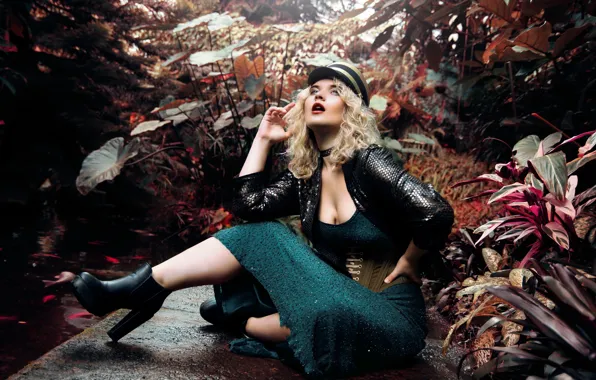 Girl, pose, background