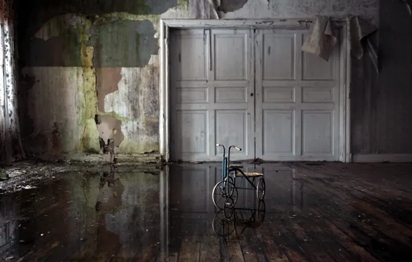 Bike, room, the door