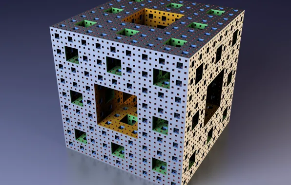 Picture fractal, cube, Mandelbrot