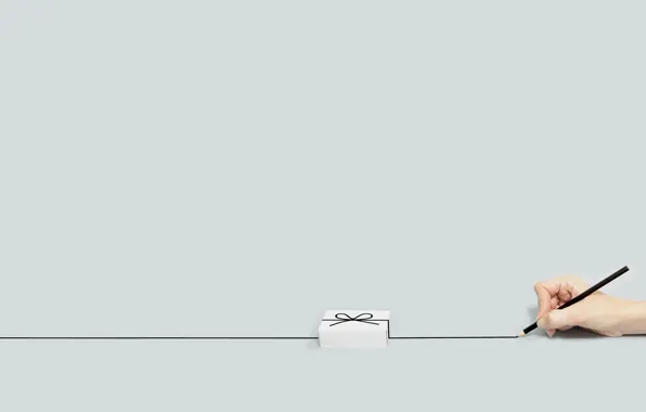Box, line, pencil