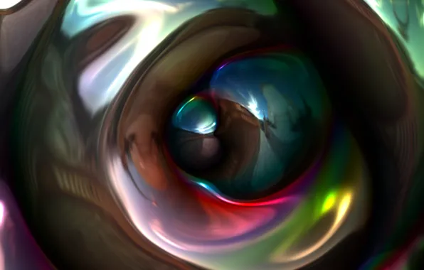 Line, metal, abstraction, bubbles, metallic, different colors, the bulge, plasma
