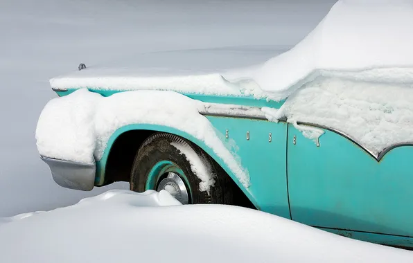 Picture winter, machine, snow, Ford