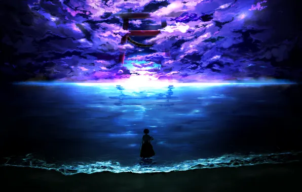 Sea, the sky, gate