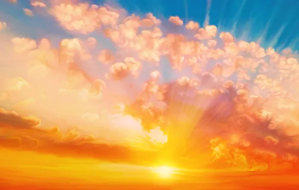 Picture the sky, the sun, sunset, by exobiology