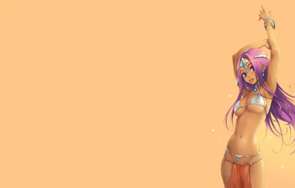 Purple, girl, hair, body, Dragon quest