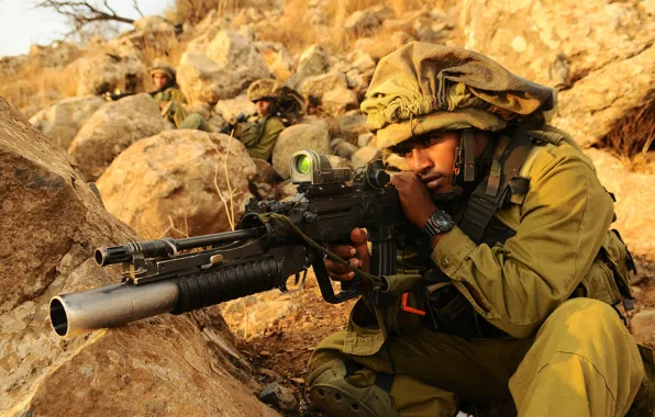 Weapons, soldiers, Israel Defence Force