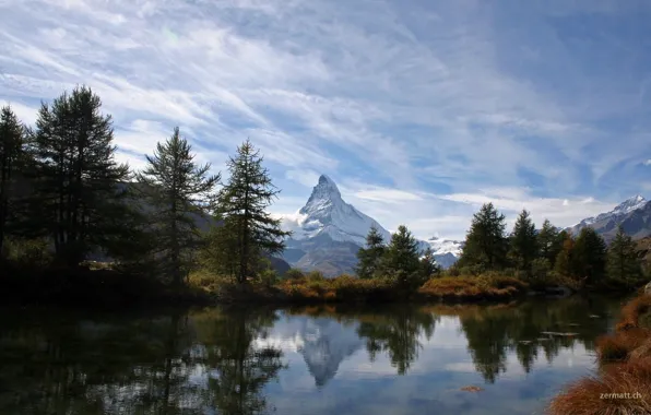 Picture nature, lake, hill