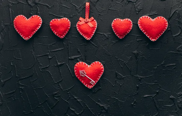 Love, heart, red, love, key, romantic, hearts, valentine's day