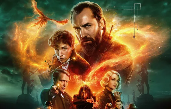 Yellow, Magic, Phoenix Force, Fantastic Beasts, Jude law maps, Secrets of Dumbledore