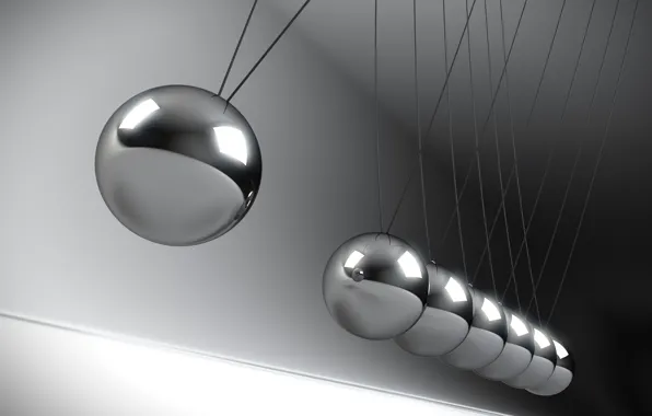 Picture energy, abstraction, view, art, various, The pendulum, balls Newton, wallpaper.