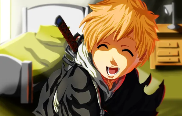 Kawaii, wallpaper, game, Bleach, anime, power, katana, boy