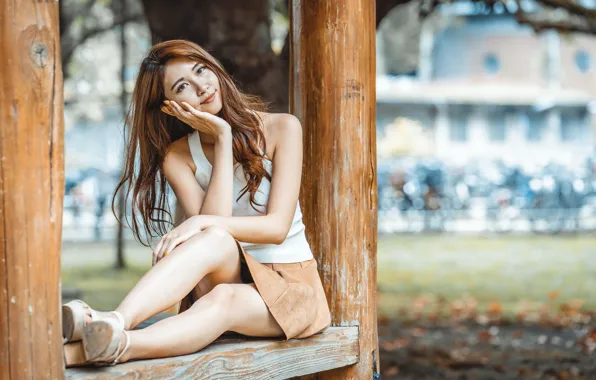 Picture girl, pose, Asian