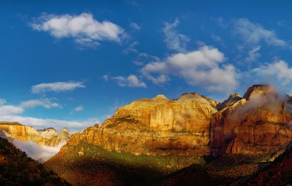 Picture clouds, landscape, mountains, rocks