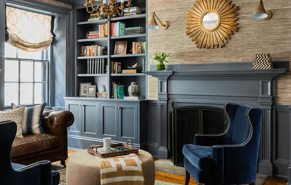 Design, room, interior, fireplace, library, living room, upholstered furniture, classic english style