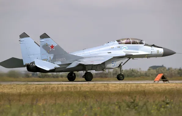 Picture OKB MiG, MiG-29KUB, Aviation of the Russian Navy, Russian carrier-based multirole fighter, the ship's double …
