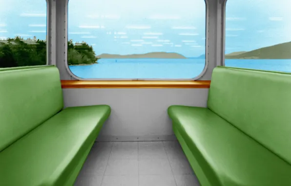 Train, window, seat