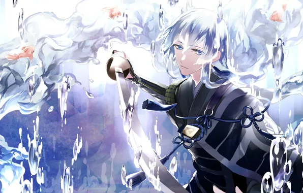 Anime, art, guy, Touken ranbu, Dance Of Swords