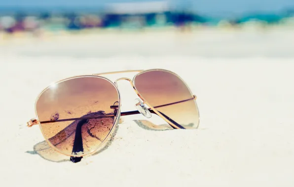 Sand, sea, beach, summer, stay, glasses, summer, beach