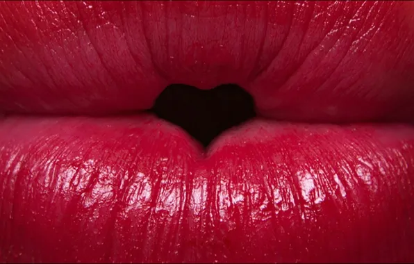 Lipstick, lips, heart