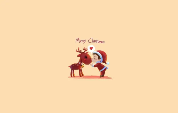 Picture mood, holiday, new year, minimalism, deer