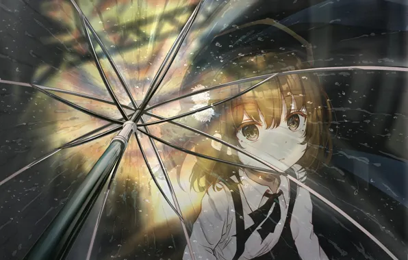 Look, umbrella, girl, Virtual Youtuber