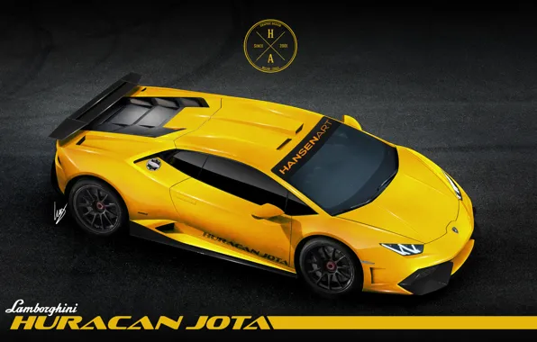 Picture Lamborghini, Car, Race, Yellow, Huracan, LP610-4, Hansen TYPE, That