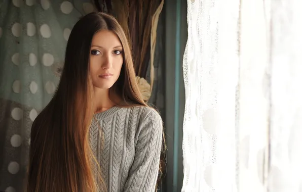 Long hair, model, brunette, gorgeous, photoshoot, posing, beautiful face, tanned babe