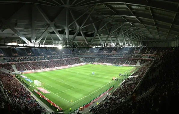 Field, lawn, tribune, stadium