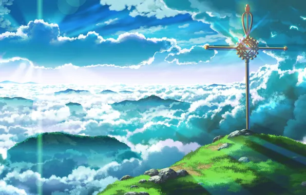 Landscape, cross, art