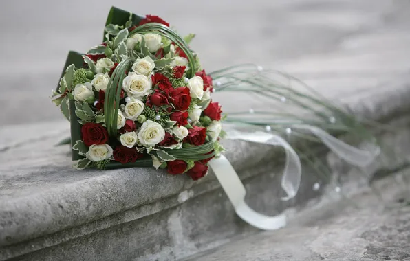 Stone, bouquet, stage, wedding