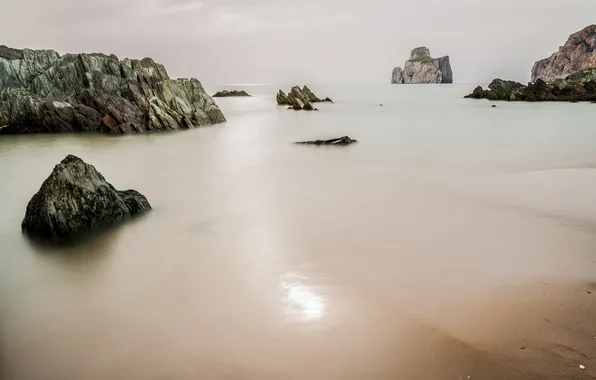 Sea, landscape, stones