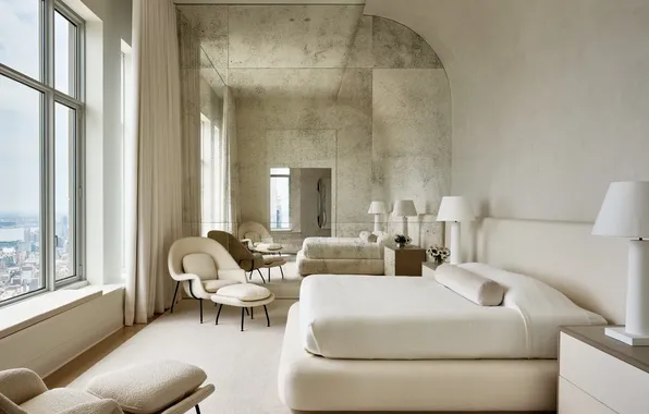 Style, room, interior, bedroom, mirror wall, Creating A Zen Bedroom Design, Incorporating A Calm Space, …